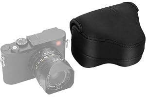 JJC Kameraväska av Neopren för Leica Q3, Canon EOS R7 & R10 med RF-S 18-45mm f/4.5-6.3 IS STM Lins, Lämplig för Spegelfria Kameror med Objektiv Storlekar upp till 75 x 100mm (5.1 x 2.9 x 3.9")