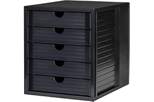 HAN 14508-13 SYSTEMBOX KARMA Module de classement 5 tiroirs Noir écologique