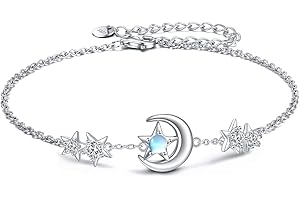 YAFEINI Heart Cross/Star Anklet for Women 925 Sterling Silver Adjustable Fashion Beach Anklet Bracelet Foot Chain Casual Jewelry Accessories Gift for Women and Girls