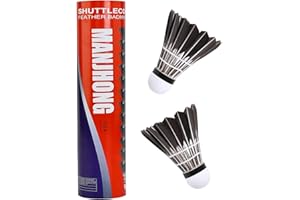 ‎MANJHONG MANJHONG Badminton Bälle Kork-Kopf, Guter Flug und Balance, Entenfeder Federbälle für Indoor Outdoor Spiele Training