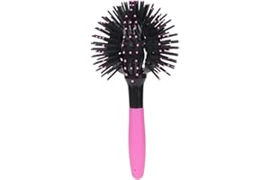 ANGGREK Peine de Pelo Rizado 3D Resistente a Altas Temperaturas con Bola de Masaje 360°