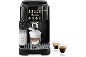 DE'LONGHI De’Longhi Magnifica Start - Cafetera Superautomática, LatteCrema Jarra de leche automática, 4 Bebidas One-Touch, Controles Soft Touch, Negro (ECAM220.91.B)