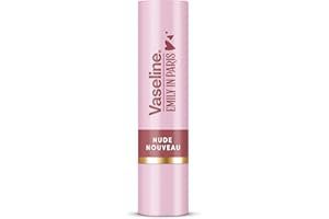Vaseline LP Bálsamo Labial con Color | Emily Nude Nouveau | 3g | Hidratación 24H con 9% Vaselina | Tono Natural Nude