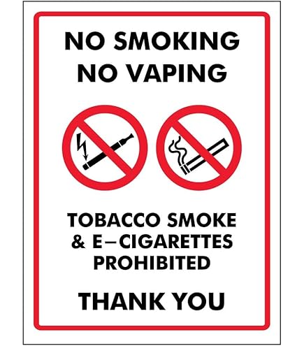 10 Adesivi Vietato Fumare - Segnaletica Anti Fumo E Vapo Per Interni Ed Esterni, UV Resistente - Foto 11