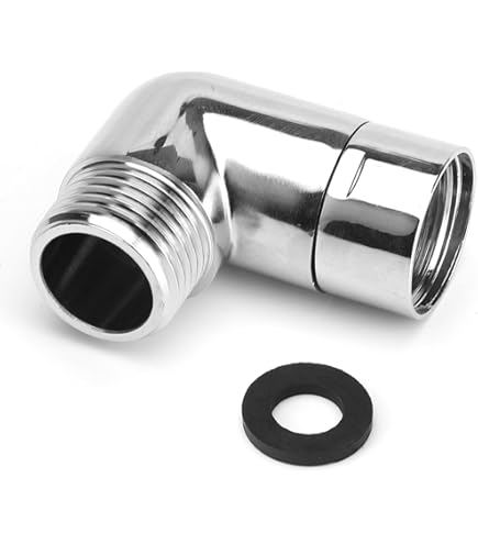 Gomito Per Doccia In Ottone Nero - Girevole 90°, Attacchi G1/2, Facile Installazione - Foto 2