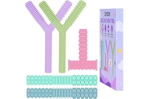 ERKOON 5-pack sensoriska tuggleksaker för autistiska barn, silikon tuggtuber tandsprickningsrör för autism, ADHD, SPD, Chewies med speciella behov, oral motor tuggverktyg för sensoriska barn