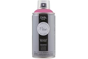 FLEUR DESIGNER'S PAINT Fleur Spray Vernice Chalk Paint, Extra Opaco, all' Acqua Senza Odore, MultiSuperficie, 300 ml F80 Penelope's Pink, Effetto Gesso, Shabby Chic Vintage, per Mobili, per Interno - Esterno