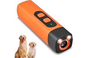 AUIRSHIKY Anti Aboiement Chien, Anti Aboiement Chien Ultrason Puissant, Ultrason Chien avec Lampe Poche LED, Solutions Anti-Aboiement pour Chiens, pour Petit et Grand Chien