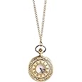 Yellow Chimes Pendant for Men & Boys Men Pendant Pocket Watch Pendant with Chain Unique Memorable Gift Dual Purpose Stainless Steel Clock for Men | Anniversary Gift for Husband Valentine Gift for Boys