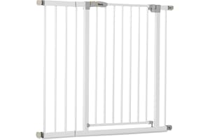 Hauck Open N Stop KD, Säkerhetsgrind för dörrar och trappor, 96-101 cm, Tryckmonterad, Kan Förlängas med Separate Förlängningar, Kompatibel med Y-Spindlar, Metall