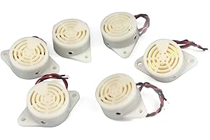 Taikuwu 6 Stück Elektronischer Summer, DC 3-24V Buzzer Alarm Piezo Sounder kontinuierlicher Sound kontinuierlicher Piepton
