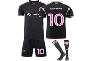 Awonlate Ensemble de Maillot de Football en Jersey, Maillot de Football pour Enfant, T-Shirt de Football, Short de Football pour la Enfant