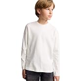 DeFacto%100 Pamuk Oversize Bisiklet Yaka Uzun Kollu Tişart Erkek &Ccedil;ocuk E9661A826AU