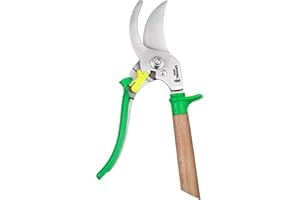 Opinel - Sécateur Prairie - 3 Positions - Système de Verrouillage en Position Fermée - Lame Inox - Manche en Hêtre - Garde et Poignée Polyamide Confortable