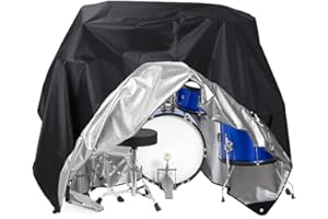 Juego de tambores Skyour Heavy Duty Large Electric Drum Kit Cubiertas 108 x 80 pulgadas Impermeable Anti UV Instrumentos musicales al aire libre Juego de batería Accesorios Bolsas Cubierta
