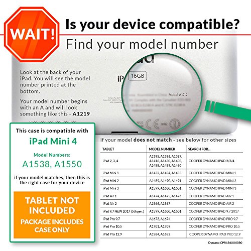 iPad Mini 4 hülle fur kinder, COOPER DYNAMO Beanspruchbare, strapazeirfähige, robuste, gepolsterte Hartschalenhülle mit integriertem Griff, Standfunktion & durchsichtigem Displaysschutz (Orange) - 7
