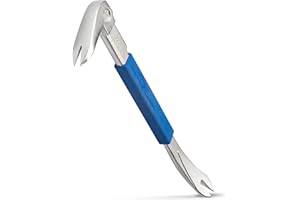 ESTWING Pro Claw Nail Puller - 12.5" Pry Bar with Forged Steel Construction & No-Slip Cushion Grip - PC300G