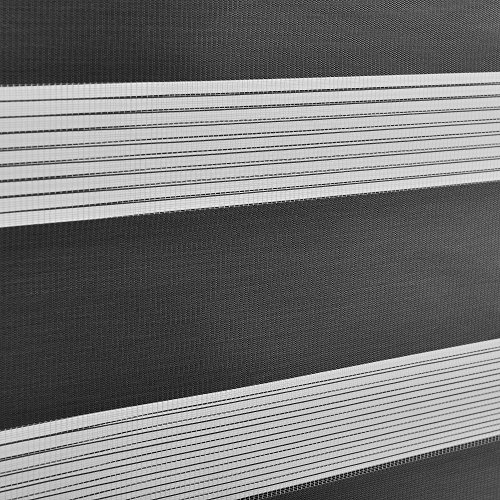 [neu.holz] Klemmfix Zebra-Rollo (40 x 150cm) (grau) Duo-Rollo / Doppelrollo – Sonnen – und Lichtschutz – ohne Bohren - 3