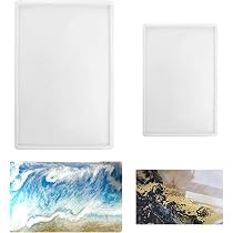 2 Stück Silikonformen Für Harz & Beton – 18.5x13.5x1.2 Cm Rechteckige Flache Formen, Lebensmittelecht