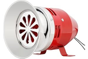 YJINGRUI Alarma impulsada por motor de barco industrial de cuerno de metal de sirena del ataque aéreo de 130dB (DC 12V)