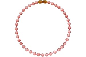 IRRÉVERSIBLE BIJOUX Collier 32 centimètres - Pierres naturelles : Quartz Rose