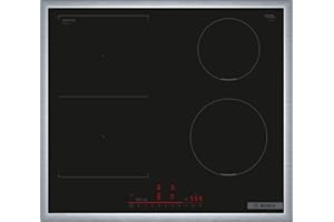 Bosch PVS645HB1E Serie 6 Smart Piano cottura a induzione (autosufficiente), larghezza 60 cm, combinazione di due zoo di cottura, telaio perimetrale, controllo della cappa basata sul piano cottura,