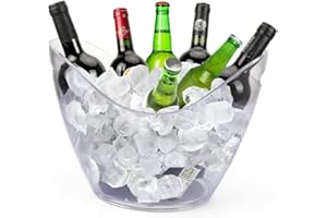 ZBPASL 8L Eiseimer Champagner Eimer,Eis Eimer,Weinkühler Sektkühler,große Eiskübel, Küchenobst und Gemüse Vorratsbehälter Behälter (Clear)