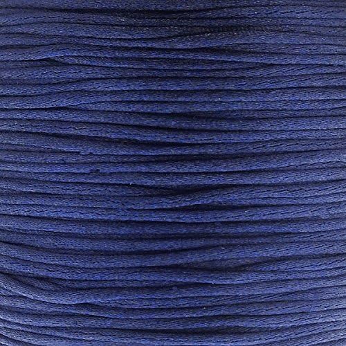1mm Rattail Satin Cord - Dark Blue - 5m