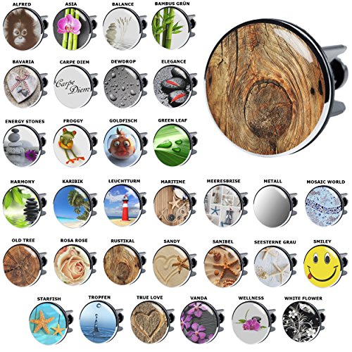 Waschbeckenstöpsel, viele schöne Stöpsel zur Auswahl, deckt den kompletten Abflussbereich ab ✶✶✶✶✶ (Rustikal XXL)