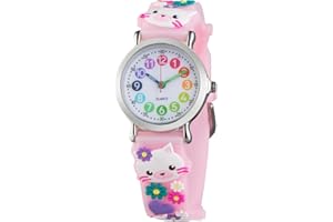 CHAOTECHY Kinder Armbanduhr für Mädchen und Jungen,gut lesbar, um ganz leicht zu Lernen, die Uhr zu lesen