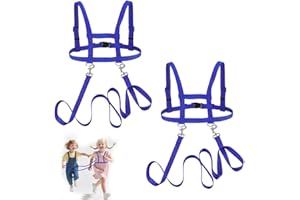 OCCZIN 2 Stück Pferdeleine zum Spielen für Kinder Pferdegeschirr für Kinder zum Spielen,Verstellbares Pferdeleine Kinder, Holzpferd Zubehör, Pferdegeschirr zum Spielen für Jungen Mädchen Rollenspiel (Blau)