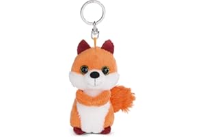 Nici 49202 Keyholder Squirrel Coleen 10cm Orange-Sustainable Companion Cuddly Animal Pendant Lanyard, Ring & Key Holder