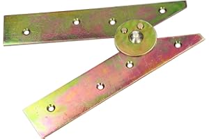 KOTARBAU Leiterband Leiterscharniere 200 mm Gelb Verzinkt Stehleiterband Klappleiterband Band Öffnung Ohne Haken Leiterscharniere Scharniere Robust