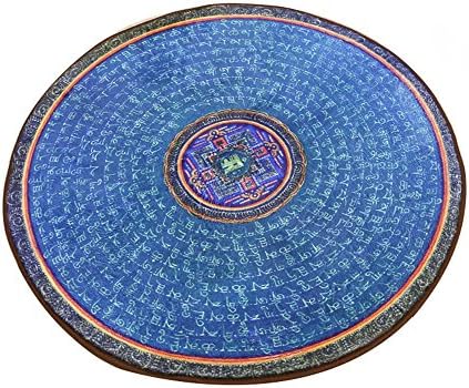 Guo shop- Indian Style Flannel Round Carpet Computer Chair Mats, Living Room Bedroom Sofa Bed Edge Anti - Skid Pad Baby Crawling Carpet good rug ( Size : Diameter 100cm )