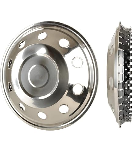 Hansen Styling Parts Set Copricerchi Inox 16" Per Ford Transit A 6 Fori (2001-2013) - 4 Pezzi Con Supporti Zincati - 2