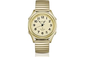 Hearkent Radio Controlled Talking Watch British English Speaking for Blind People and Visually Impaired Elderly