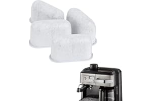 XIHIRCD 4pcs Filtres à Eau Rechange pour 7313285779 pour Delonghi, Filtre Rechange Machine à Expresso Charbon Actif Filtre Machine Expresso Filtre à Forte Adsorption Machine à Expresso pour Delonghi