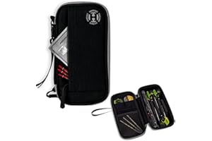 Harrows Darts Case | Smart Dart Case Darts Holder | Holds 3 or 6 Darts | Protective EVA Material with Fabric Finish | Professional Darts Accessories | Holds Darts Fully Assembled