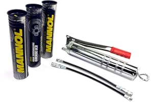 SCT + MANNOL Handhebelfettpresse Original SCT 9310 + 8104 MANNOL High Temperature Grease Schmierfett 3 Stück á 400 g