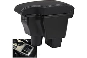 LAITEAOLIN Armlehnen Für Mazda CX-3 Für Mazda 2 Für Skyactiv CX3 Speicherinhalt Autozubehör Einziehbare Aufladung USB-Armlehnenbox Nachrüstung Mittelkonsole Organizer (Farbe : B3 Real Corium)