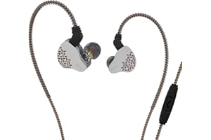 Kinboofi KBEAR In-Ear-Monitor, Rosefinch Kopfhörer, Geräuschsenkung, Kopfhörer mit 5 μm Silikon-Verbundwerkstoff, biologische Membran, mit 4-adrigem OFC-Kabel (schwarz, mit Mikrofon)