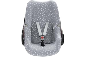 JYOKO Kids Housse pour siège Auto bébé en Coton Compatible avec Maxi COSI Pebble (White Star, Pebble Bebe Confort)