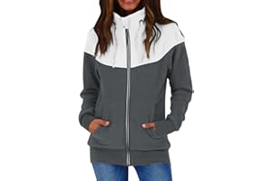 FULIDNGZG Felpa Trekking Donna Leggera Tecnica Felpa Trekking Cotone Zip Felpa con Zip Impermeabile Sportivo Maglia Trekking Montagna Pallavolo Abbigliamento Trekking Moto