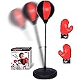 HOOME Punching Bag For Kids Boxing Set Includes Kids Boxing Gloves And punching bag, Standing Base With Adjustable Stand + Hand Pump - Top Gifting Idea For Boys and Girls Ages 3 - 14 Years Old