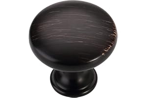 COINKOLY Astrée 10 Pièces Boutons de Porte, 29mm Bronze huilé Rond Monotrou Poignée, Vintage pour Commode, Armoire, Meuble, Placard, avec Vis Assorties
