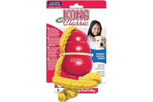 KONG, Gioco per Cani Classico, Classic Palla con Corda
