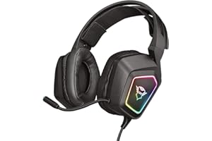 Trust Gaming Headset GXT 450 Blizz, Virtueller 7.1 Surround Sound, USB Kopfhörer mit Mikrofon, Over-Ear, LED-Beleuchtung, Integrierte Fernbedienung, für PC, Computer und Laptop - Schwarz Unbekannt