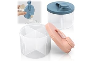 KXVXXV Unterwegs Milchpulver Portionierer Baby, 2 Stück Tragbarer Milchpulver Aufbewahrungsbox, Milchpulver Box Drehbarer Milchpulver Behälter Baby-Milchpulverspender