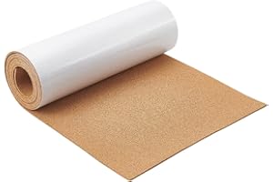 BENECREAT Rouleaux de Liège Autocollants 200x30 cm, Feuilles de Liège de 3 mm, Tapis en Liège Burlywood, Dessous de Verre en Feuilles de Liège pour la Décoration de Meubles Muraux, Artisanat Bricolage