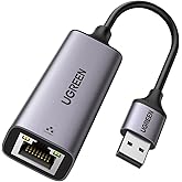 UGREEN Adaptateur USB vers Ethernet Gigabit 1000Mbps USB 3.0 vers RJ45 Adaptateur Réseau Compatible avec Switch Mi Box S 4 3 